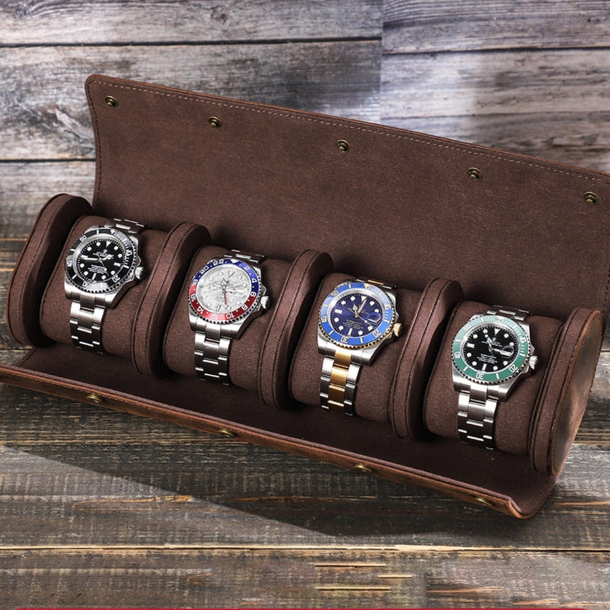 Uhrenrolle Leder 4 Uhren