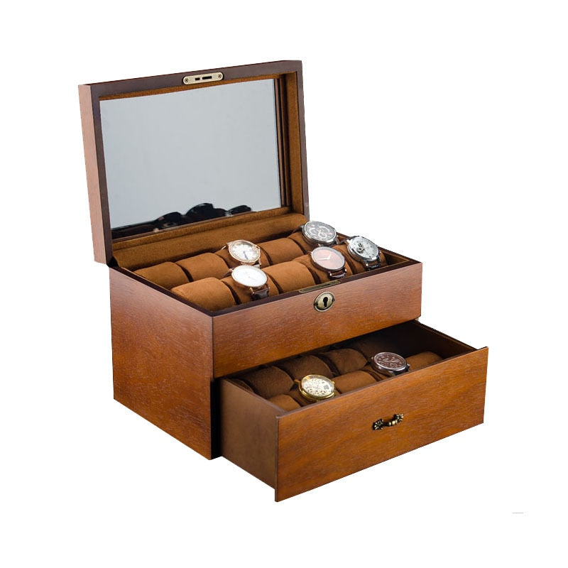 Uhren Aufbewahrungsbox Uhrenschatulle Holz Uhrenbox Wurzelholz